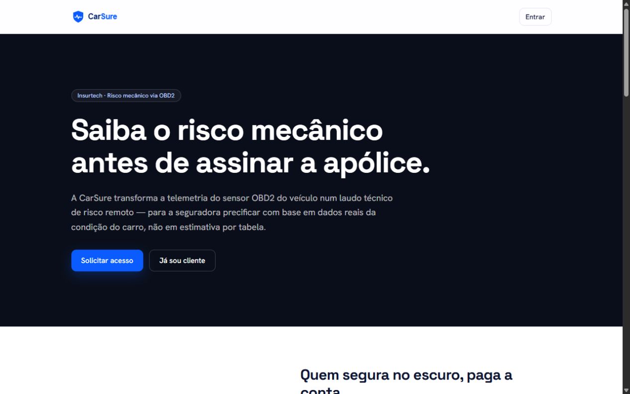 Landing page web de CarSure